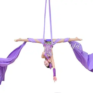 12m Aerial Silks Flying Trapeze Aerial Silk Yoga Hammock Swing GYM Home Outdoor Fitness Anti-Gravity Body Building Pilates Belt