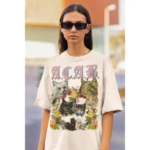 ACAB Tshirt • All Cats Are Beautiful Shirt • All Cops Are Bastards Top • Vintage Cats Kitsch e Anarchist Aesthetic • Funny Punk shirt • T-shirts, Crewnecks, Hoodies – Gifts Suitable for Anyone