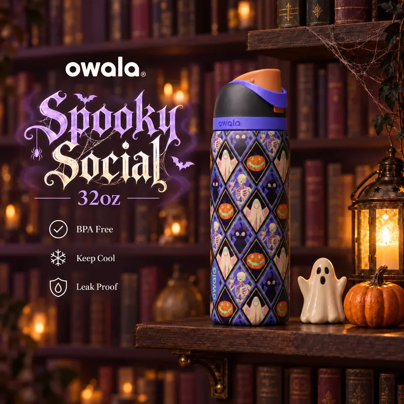 NEW Owala FreeSip 32oz Ghost Spooky Season - Limited Edition Water Bottles