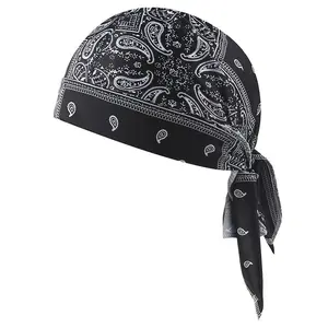 6-Pack Outdoor Cycling Pirate Hat Digital Print Single Paisley Multicolor Street Dance Hip-Hop Bandana Hat for Versatile Use