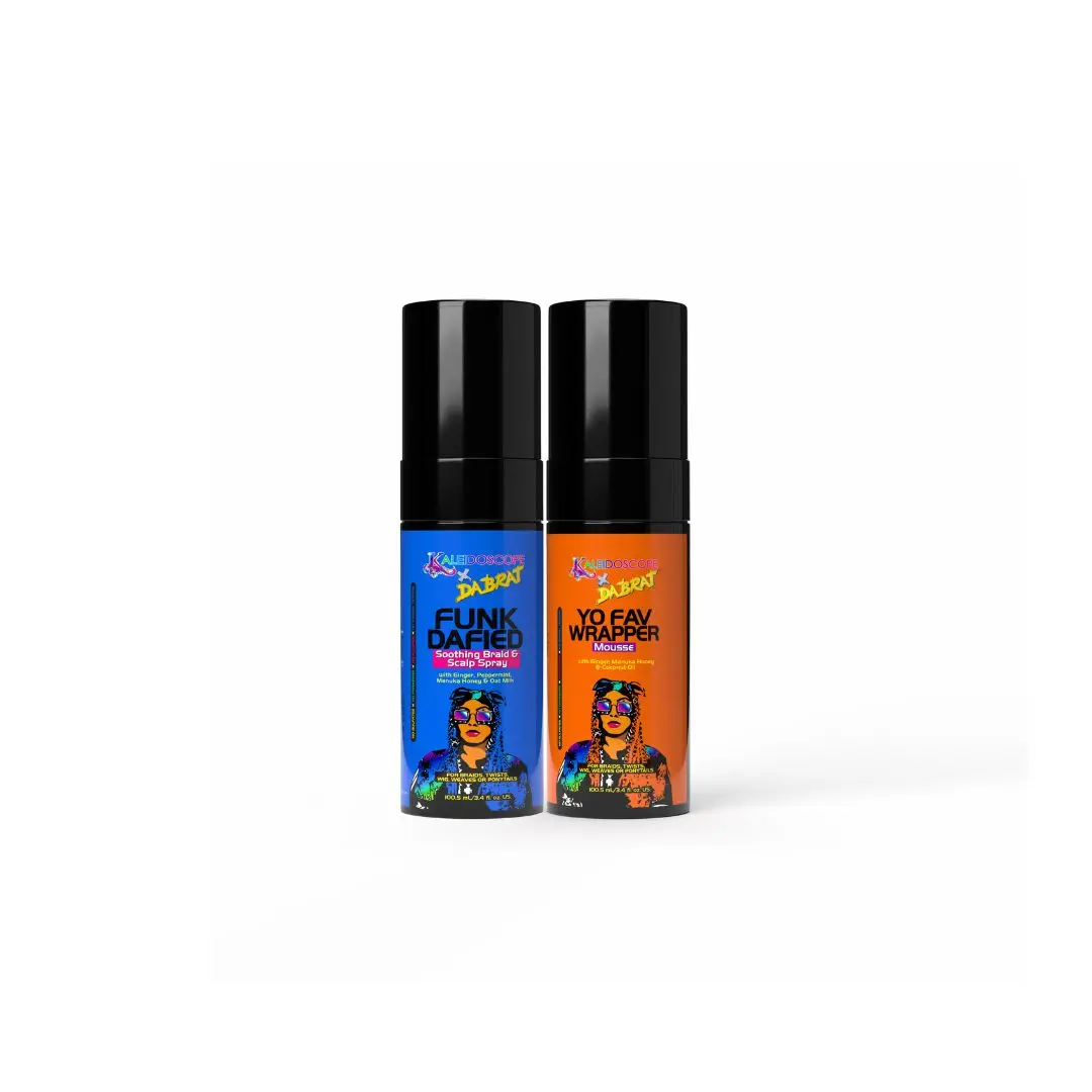 KALEIDOSCOPE HAIR PRODUCTS Bookbag Beauty Mini Dual Set, Haircare Mousse-Gel Combo for Dorm Travel, Try Before Buy Option