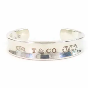 Pre-owned Tiffany & Co. Sterling Silver 925 (Ag925) Small Leather Goods Tiffany&Co. 1837 Bangle Silver Bangle
