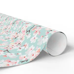 Cherry Blossom Wrapping Paper – Sakura Gift Wrap Sheets, Elegant Japanese Springtime Packaging for Birthdays & Holidays