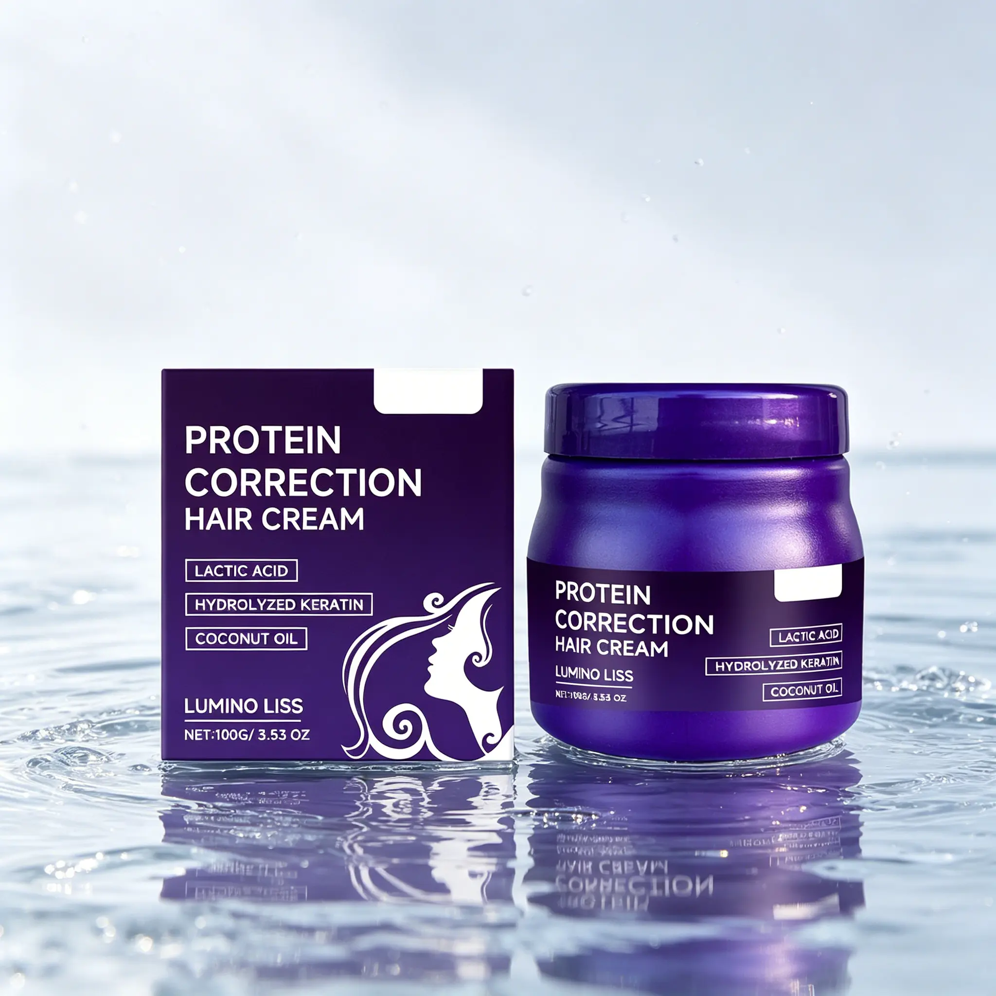 Keratin Hair Cream 100g – Nourishing Daily Hair Care with Coconut Oil, Protein-Enriched Formula for Soft, Healthy-Looking Hair