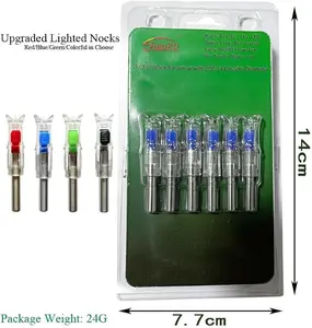 jianZD Archery Lighted Nocks for Arrows with .204"/.244" Inside Diameter 6Pcs