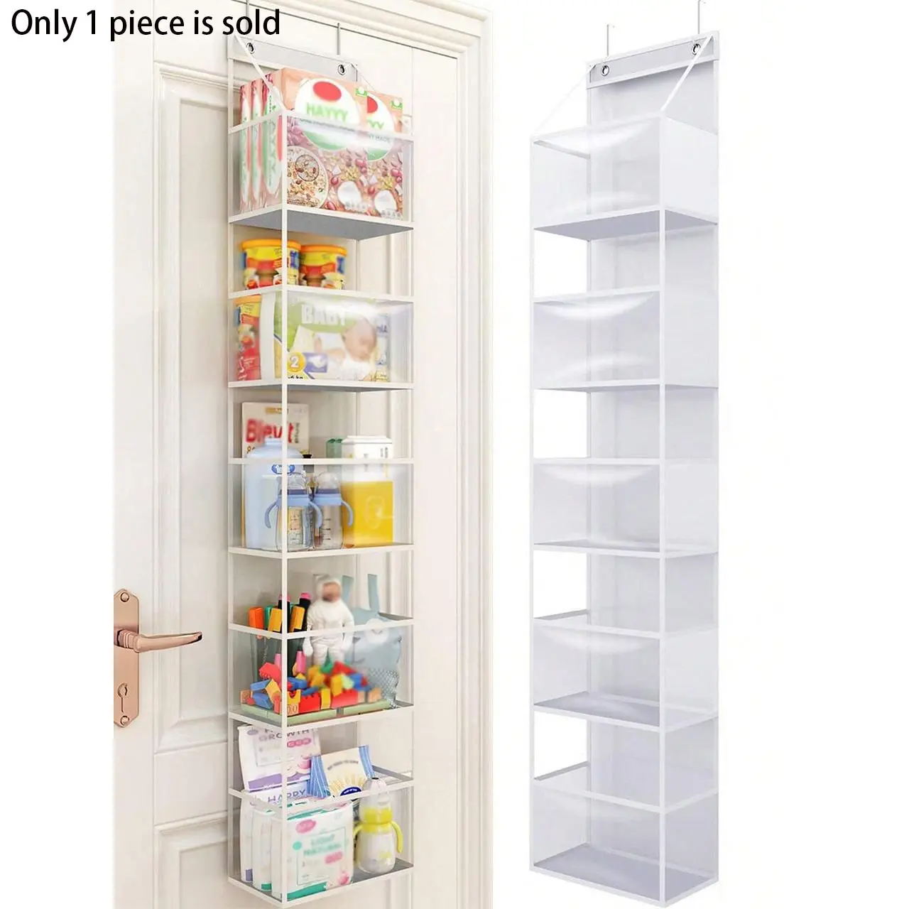 6 Layer Door Hanging Storage Bag, Versatile Storage Bag, Door Hanging Diaper Storage Bag, Home Organizer, Versatile Organiser, Storage Organizers, Multipurpose Storage for Bathroom, Bedroom, Living Room, Kitchen, Hangable, Room Organization Products