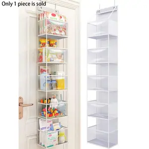 6 Layer Door Hanging Storage Bag, Door Hanging Diaper Storage Bag, Home Organizer, Multipurpose Storage for Bathroom, Bedroom, Living Room, Kitchen, Hangable, Room Organization Products