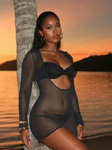 Plain Backless Beach Cover Up | Summer Swimwear Essential | Lightweight Resort Wear