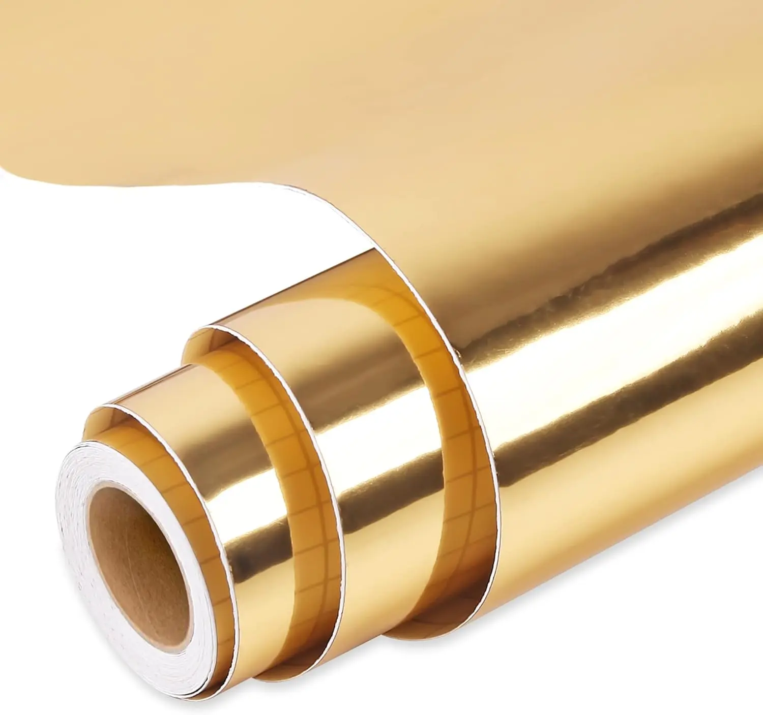 Permanent , Chrome   Compatible with  Machine - 12" x 10 FT Metallic Adhesive Roll for Cup, Decor Sticker,  Decal