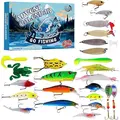 2026 Fishing Lure Advent Calendar - 24-Day Christmas Countdown Fish Tackle Set with High-Quality Lifelike Lures, Diverse Selection, Exceptional Performance, Accessories, Top Water Lures, Xmas Fishing Gift for Fisherman Adult Men Teen Boys