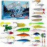 2026 Fishing Lure Advent Calendar - 24-Day Christmas Countdown Fish Tackle Set with High-Quality Lifelike Lures, Diverse Selection, Exceptional Performance, Accessories, Top Water Lures, Xmas Fishing Gift for Fisherman Adult Men Teen Boys