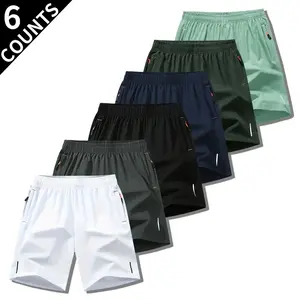 6 Pack Men's Athletic Gym Shorts - Quick Dry Workout Shorts with Pockets for Running Casual ActivewearRAIMENTRY