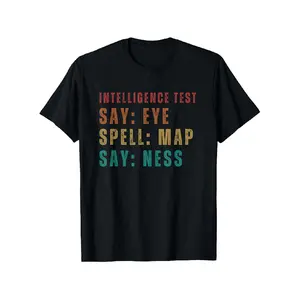 Say Eye Spell Map Say Ness T-Shirt, Men's and Women's Four Seasons Cotton Casual Round Neck Outdoor Personality Short-sleeved T-shirt, Men's Summer Clothes, Mens T Shirt, Slightly Elastic, 100% Cotton, S-XXXL