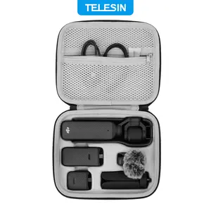 【TikTokShopStockUp】TELESIN DIY Waterproof Carrying Case for Pocket3,  Xtra, DJI Osmo Pocket 3, Pocket3 Camera,DJI Pocket camera,Hard Protective Travel Bag for Most Action Camera and Accessories