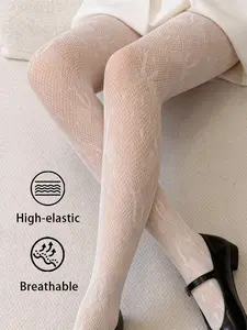 Bow Polka Dot Fishnet Stockings, Sweet and Bold Style, All-Over Print, Slim-Fitting, Fashionable for All Seasons