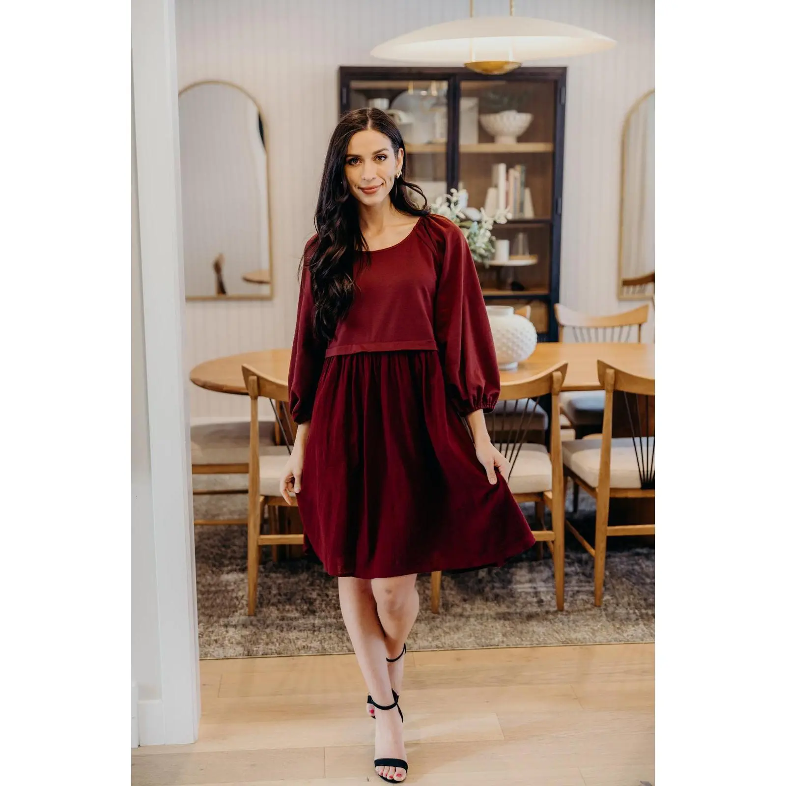 Dawn Spiced Cranberry Midi Dress