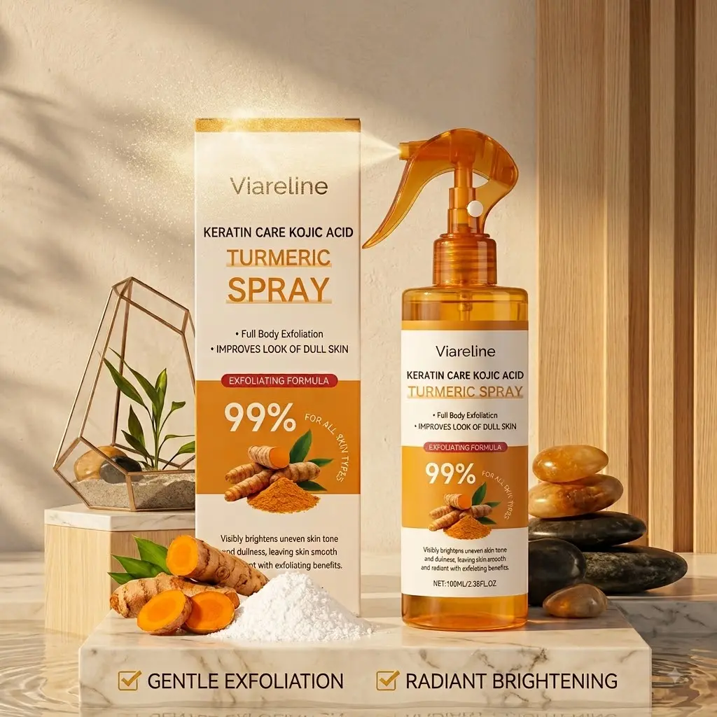 Peel Shot Keratin Care Kojic Acid Turmeric Spray 200ml Pore Clearing Exfoliating Formula Skin Repair Scrub