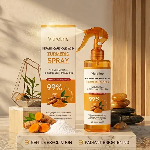 Peel Shot Keratin Care Kojic Acid Turmeric Spray 200ml Pore Clearing Exfoliating Formula Skin Repair Scrub