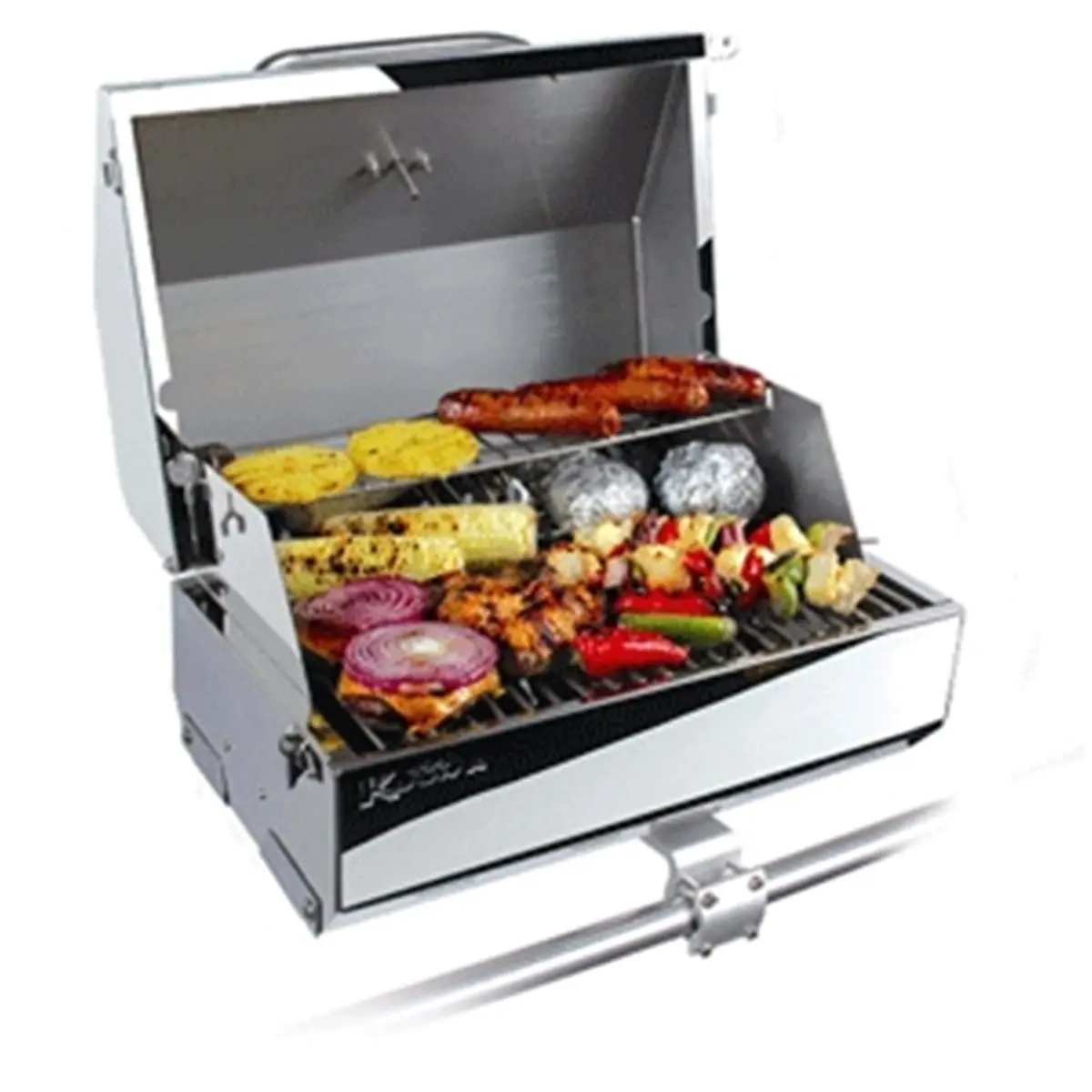 212 MAIN Kuuma Products 216 Gas Grill, 216 sq in Stainless Steel Cooking Surface, Square Design for Kayaking & Outdoor Water Sports