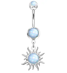 Blue Escent Solar Sun Belly Ring