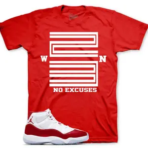 Unisex Shirt To Match Jordan 11 Cherry Varsity Red - Win 23 Sneaker Tees, Outfit Back To School Graphic Tees, Top Tshirt