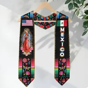 Mexico Graduation Stole 2026 – Mexican Graduation Sash, Class of 2026 V Shape National Country Flag Sash