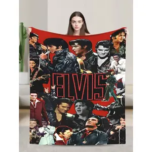 Merch Presley Throw Blanket Warm Blankets Breathable Air Conditioner Blanket For Car Classic Outdoor Blankets For Picnic For All Season flannel blanket