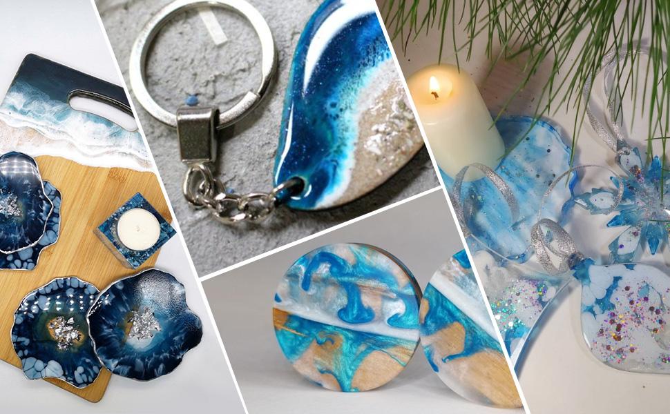 SEISSO 18-Bottle DIY Glow & Shimmer Set | Mica Powder, Glow Sequins & Sand | Perfect for Epoxy Resin, Nails, Slime & Candle Making