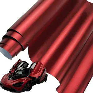 Premium Romanee Red Chrome Metallic Vinyl Wrap Film Self Adhesive Car Motorcycle Decoration Sticker Decal With Air Release