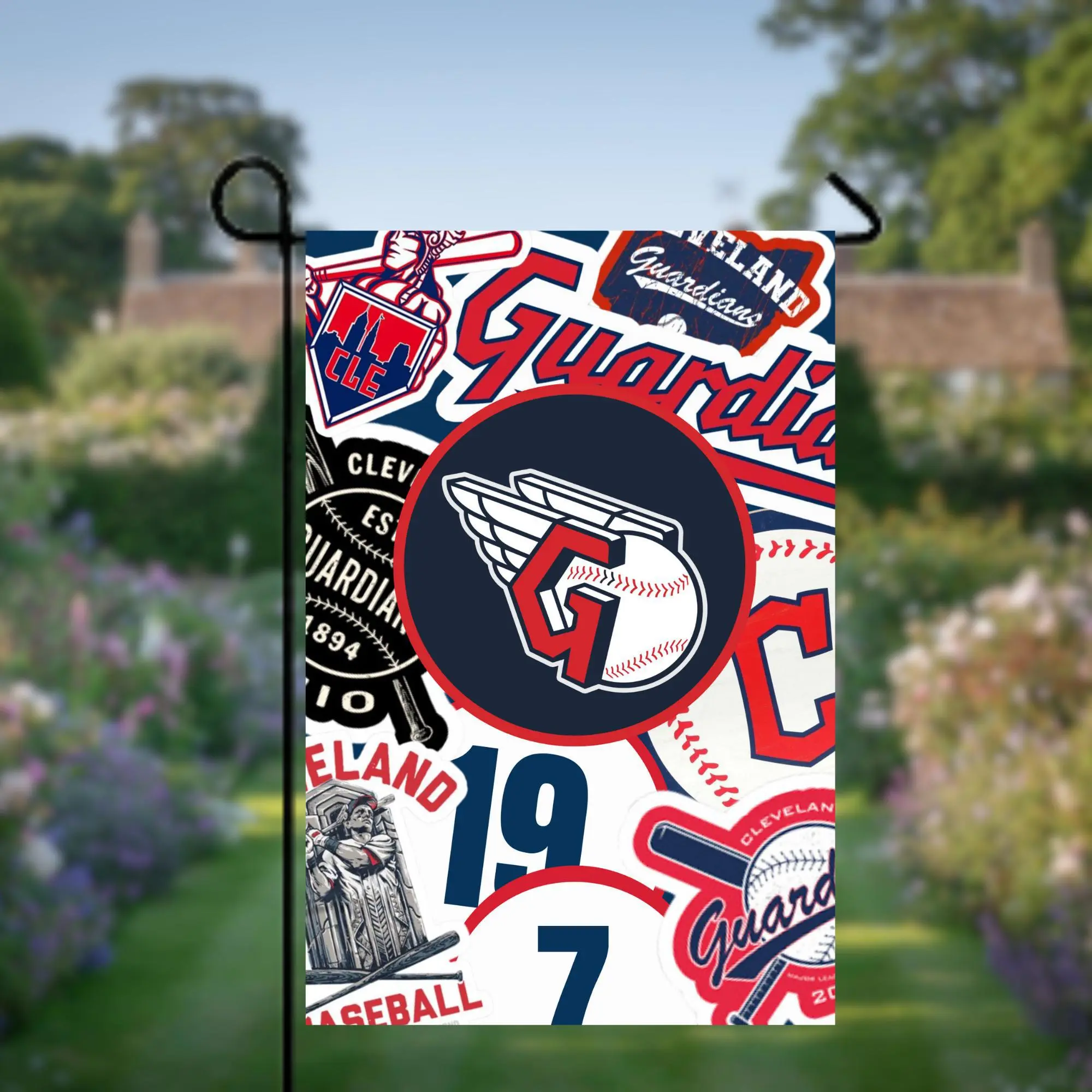 Cleveland Guardians "12x18" Sticker pattern – Unique MLB Sticker Style Game Day Decor, Authentic Fan Gift