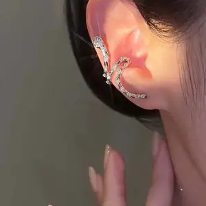 Springtok Y2K zircon snake ear cuff for men and women daily non-pierced ear jewelry gift