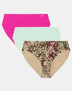 Under Armour Pure Stretch Printed Women's 3-Pack No Show Bikini