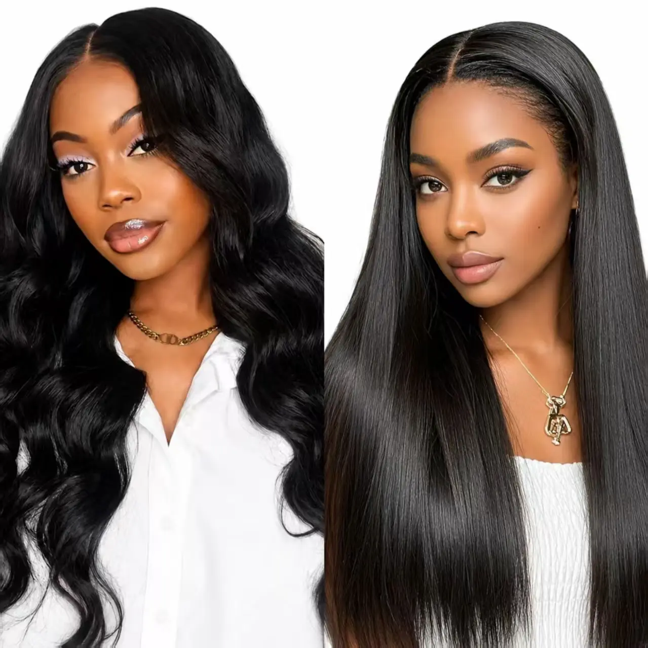 Comb Sale[30+30] ''2 wig'' 13x4 HD Lace Front Wig – Body Wave & Straight & Deep Wave Soft Natural Hair for Everyday Glam Lace Front Wigs Human Hair Wigs 180% Density For Black Women
