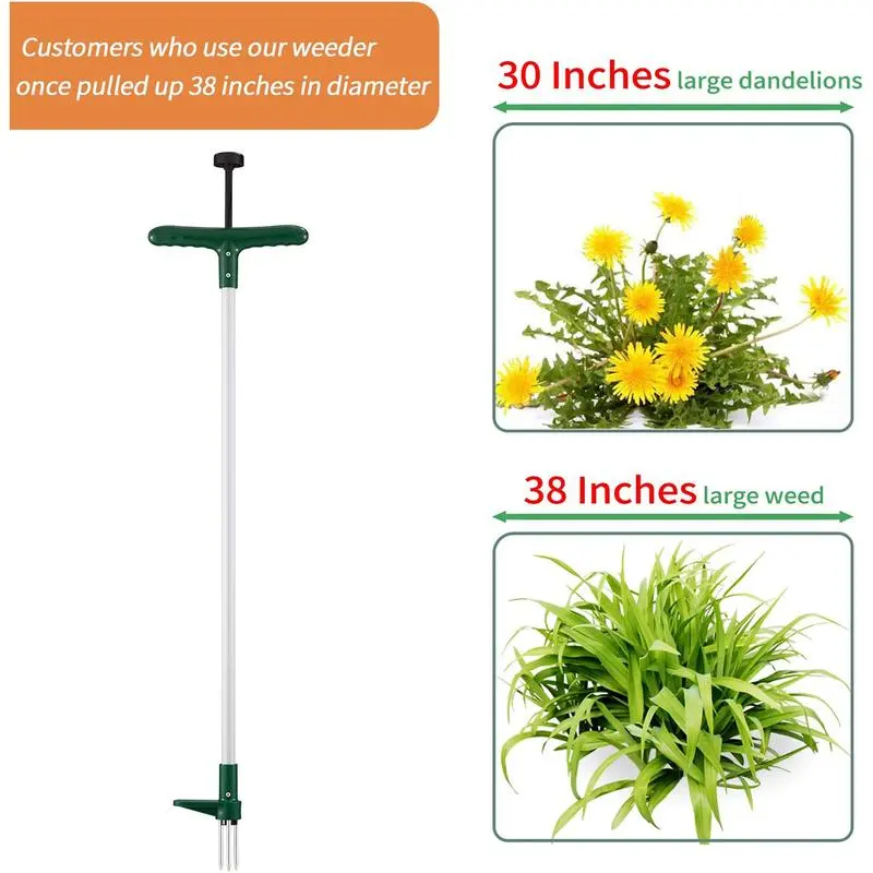 Manual Grass Remover, Multifunctional Aluminum Tube Grass Puller, Portable Grass Removal Tool, Non-slip Garden Tool for Outdoor Garden, Back to School power broom