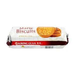 Khong Guan Marie Biscuits 200g - Classic Singapore Snack, Light & Crispy Tea Time Biscuits