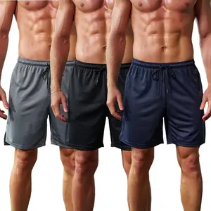 AMZPURE Men's Quick Dry Stretch Shorts, Athletic Gym Golf Running Shorts with Zipper Pockets & Elastic Waist, Lightweight Active Shorts for Daily Workout