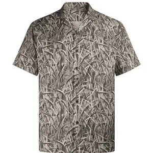 Unique Gift for Him, Men's Camo Hawaiian Shirt, Duck Hunting Graphic Button-Down, Father's Day Gift, Husband Birthday Present, Casual Top