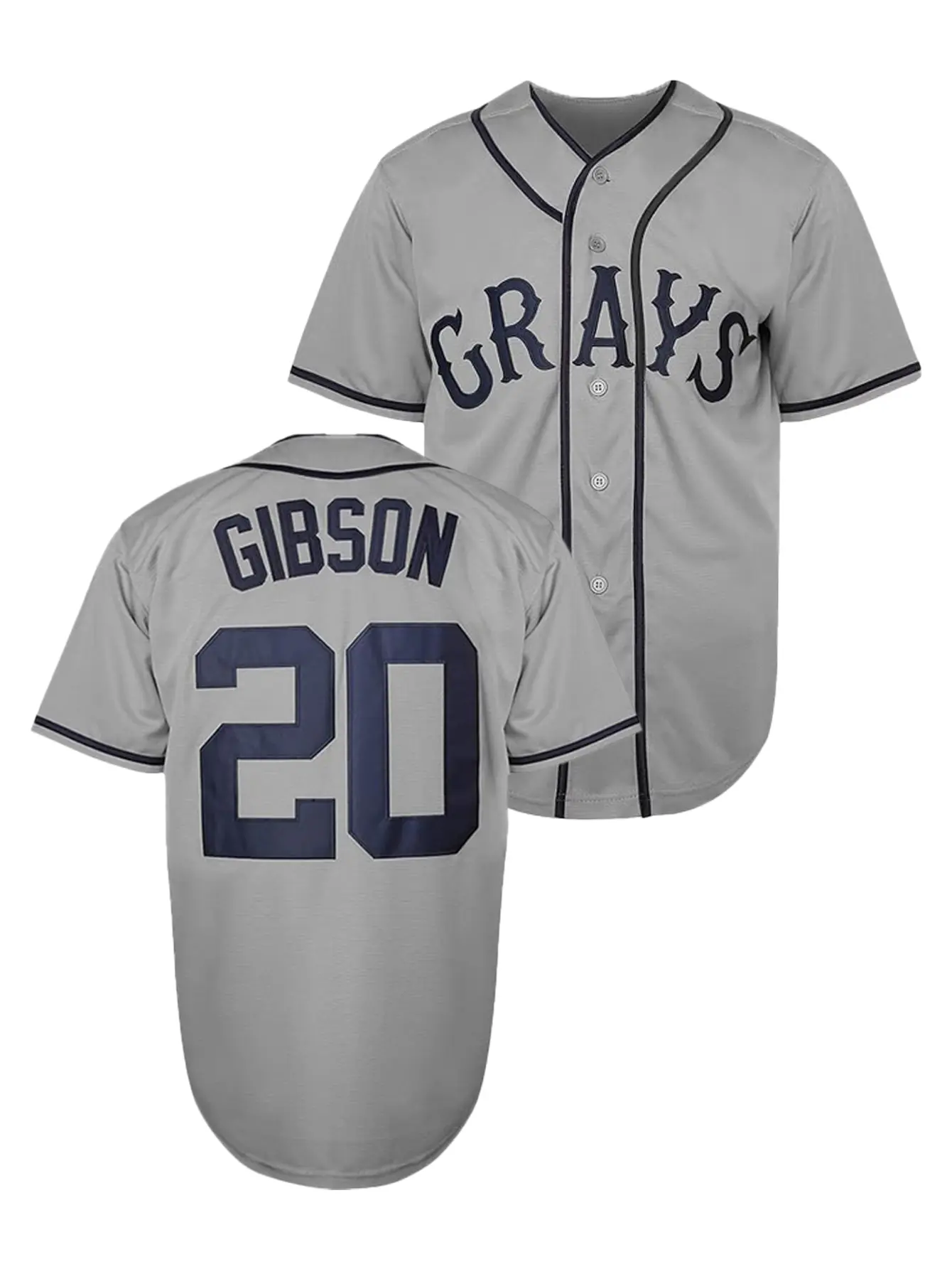Men's Retro Baseball Jersey, Josh Gibson #20 Homestead Grays Embroidered & Stitched National League Fan Shirt, Baseball T Shirt, Jersey Shirts, Throwback Jersey
