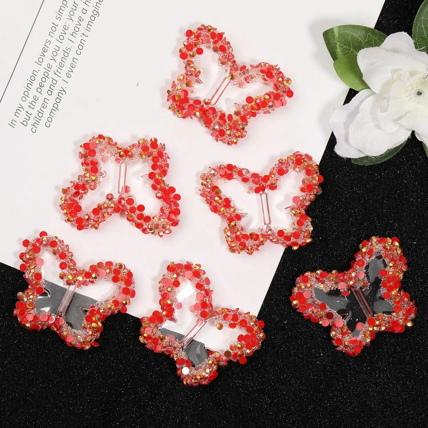 B59 JPM1921019 10PCS Butterfly Red