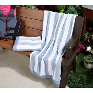 Home Reflections Set of 2 Cabana Stripe Beach Towels