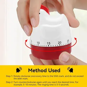 Chicken Potato Comic Premium Timer - Mothers Day Gifts, Cute Mechanical Kitchen Timer with 60-Minute Dial - No Battery Required! Perfect for Cooking, Studying, And Office Use (Cute Kitchen Gadget)