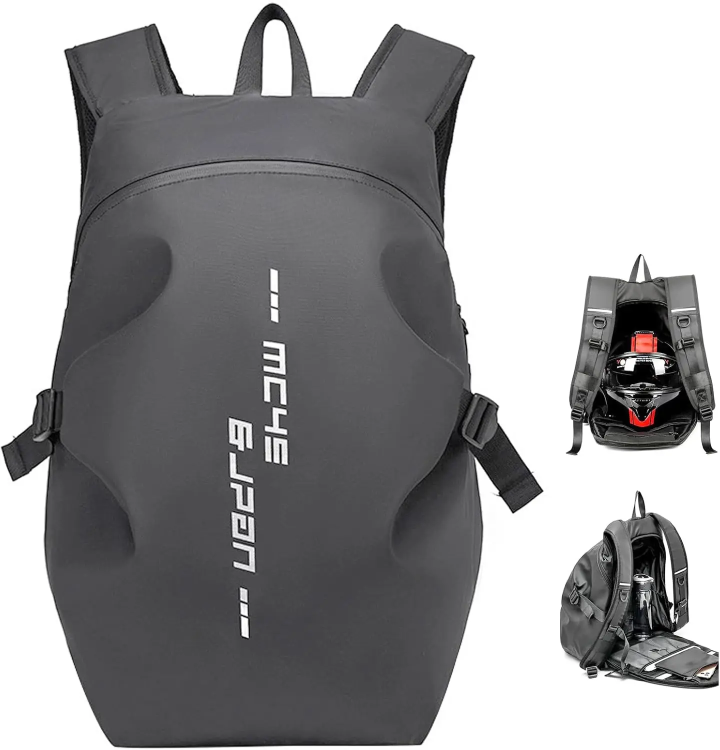 Motorcycle Backpack,waterproof helmet backpack for Men,riding bag,bikers backpack,laptop bags,large capacity travel backpacks (Gray)