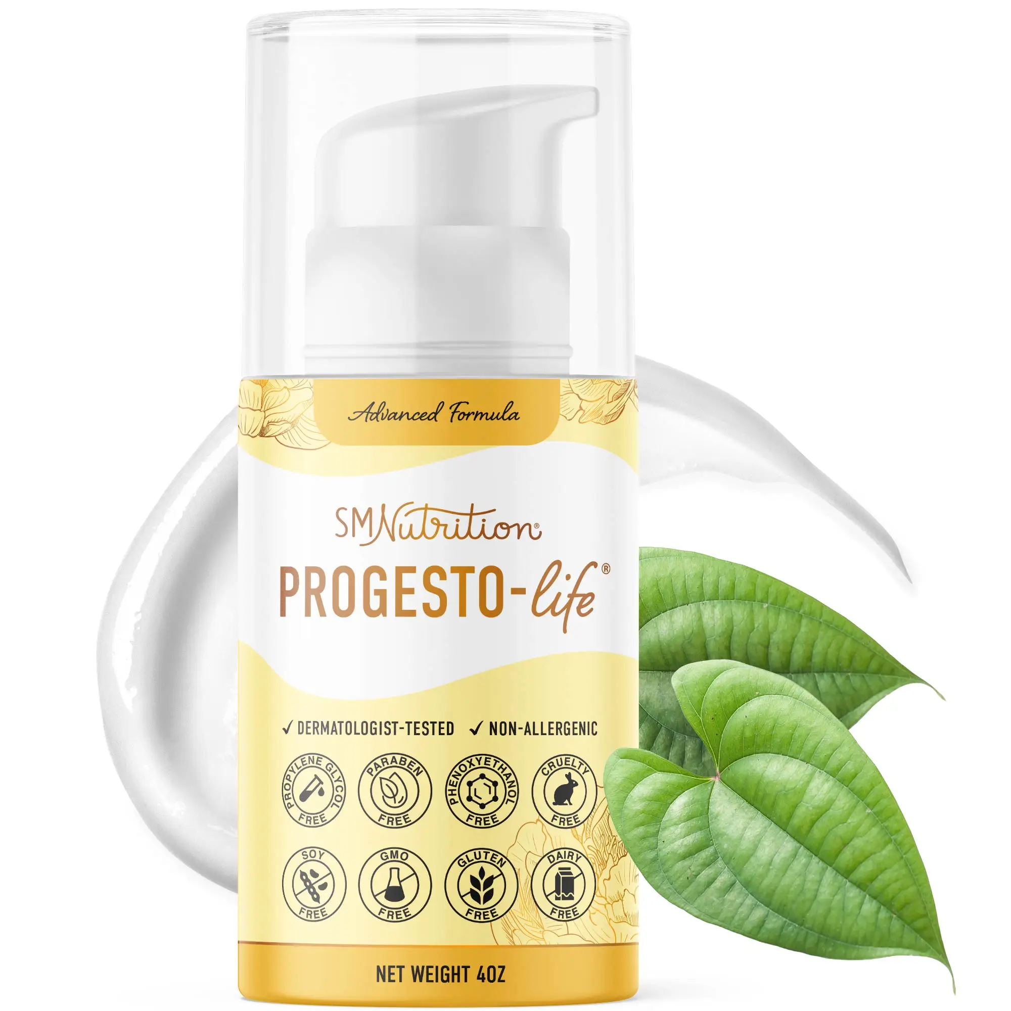 Advanced Progesto-Life Hormone Balance Cream for Women by SM Nutrition | Bioidentical, Micronized, & USP Certified | Dermatologist-Tested | Supports M
