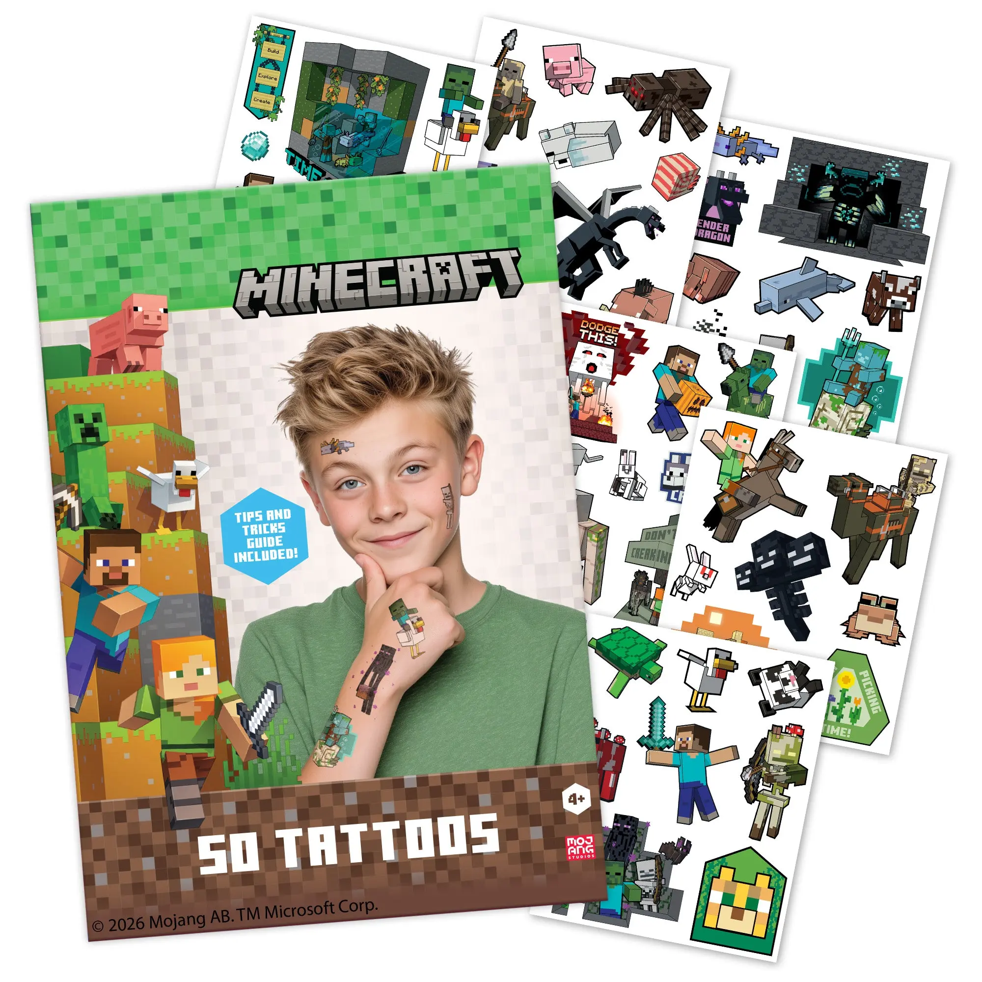 Minecraft Temporary Tattoos - 50 Count