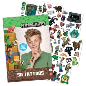 Minecraft Temporary Tattoos - 50 Count