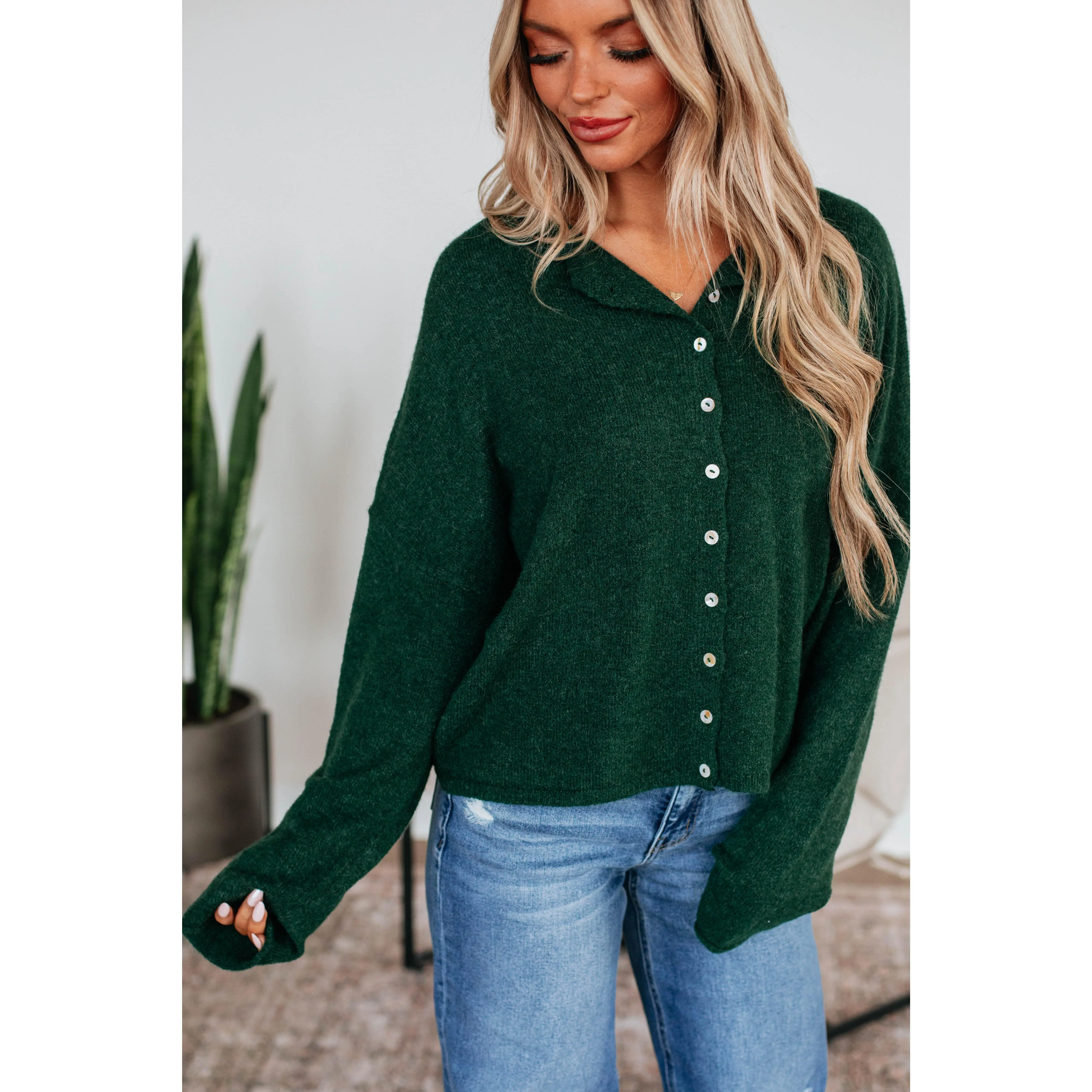 Brooke Cardigan - Forest Green