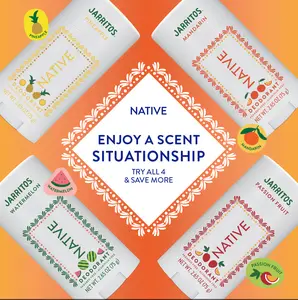 NATIVE Deodorant Stick Discovery 4-Pack - Aluminum-Free, 72-Hour Odor Protection, Natural Ingredients, Paraben-Free, Phthalate-Free, Sulfate-Free
