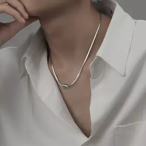 Checkerboard Cylinder Pendant Necklace - Flash-Finesse Design Unisex Snake Chain Fashion Costume Jewelry, Daily Wear Accessory