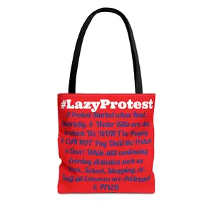#Lazyprotest & #VideoPetition Tote Bag (AOP)