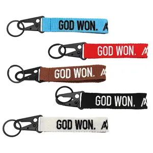 ‘God Won’ Embroidered Keychain